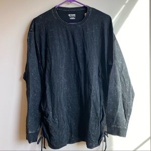 NWT Pink Long Sleeve with side ties. Acid wash